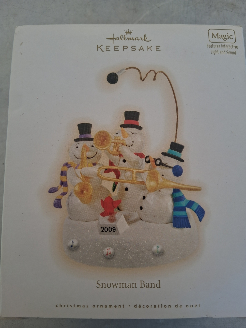 Hallmark Keepsake Snowman Band Ornament - White, Gold, Blue, Purple